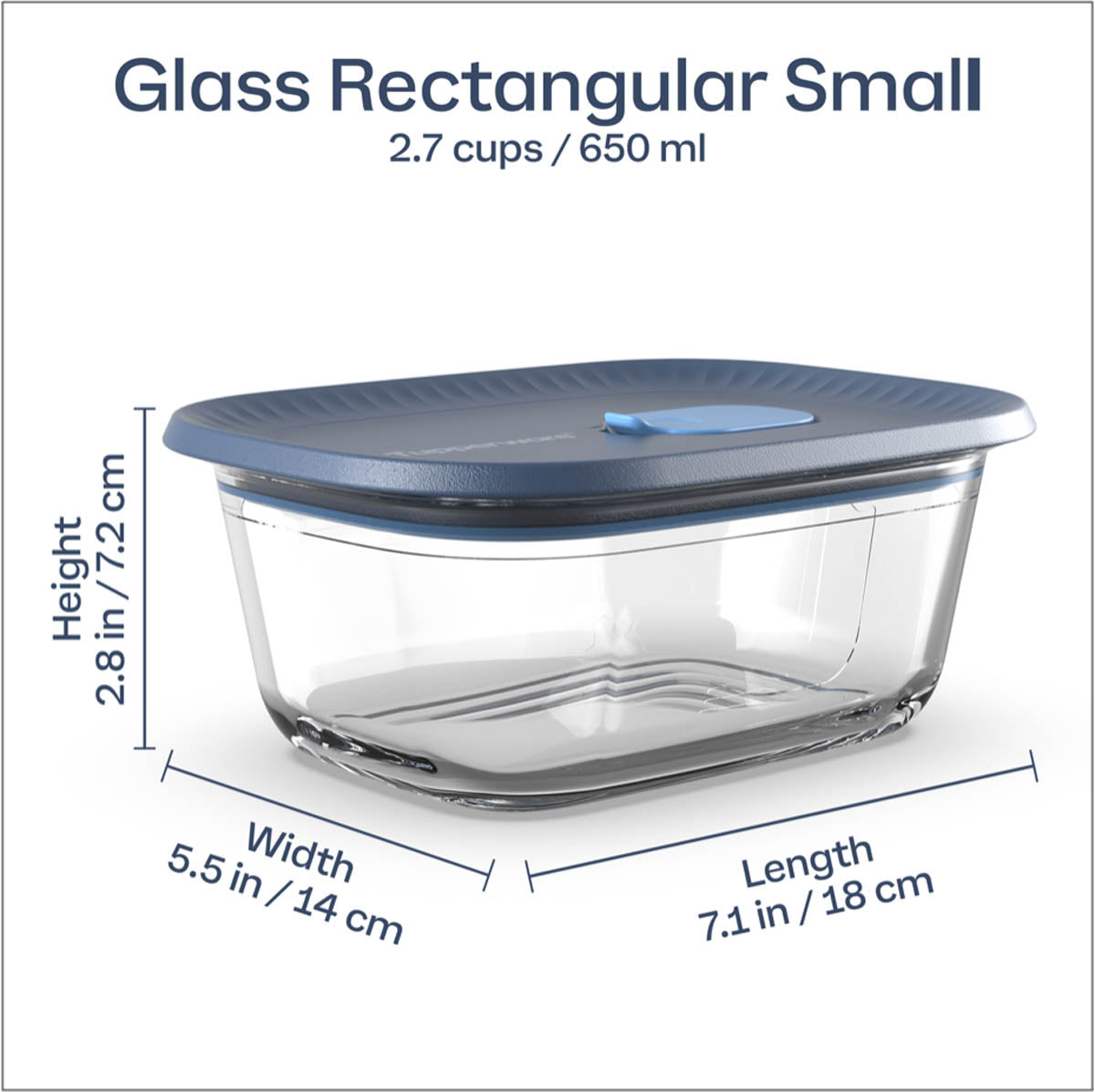 Tupperware Voila? Glass Food Storage Container | Rectangular Small - Image 3