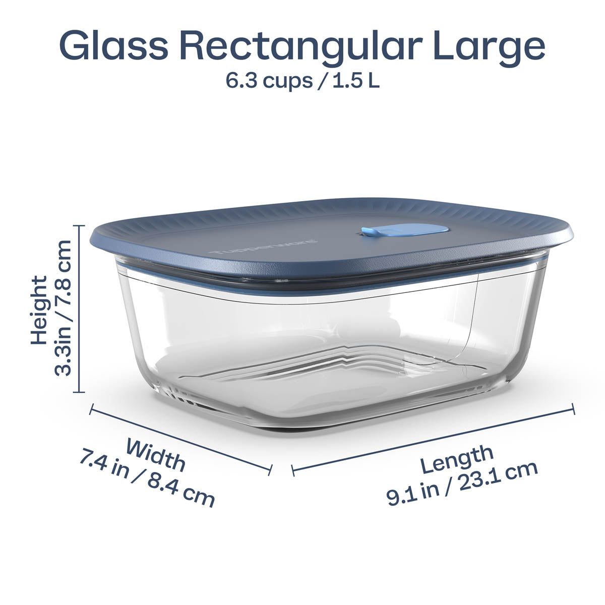 Tupperware Voila? Glass Food Storage Container | Rectangular Large - Image 3