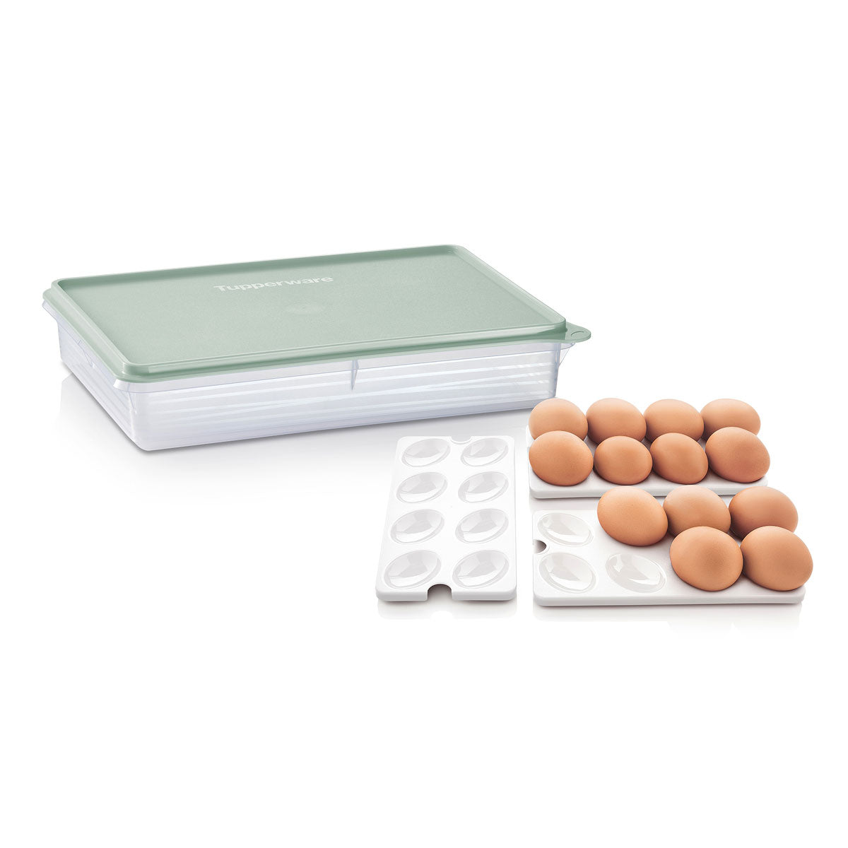 Tupperware? Snack-Stor? Large Storage Container with 3 Egg Tray Inserts - Image 8